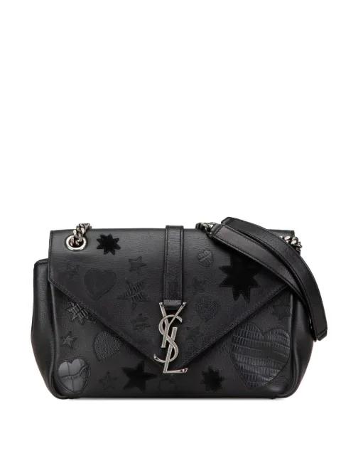 2010-2024 Medium Monogram Heart Patchwork Chain Wallet crossbody bag by SAINT LAURENT 