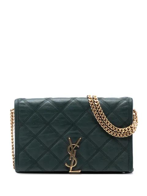 2013-2025 Quilted Lambskin Diamond Becky Chain Wallet shoulder bag by SAINT LAURENT 