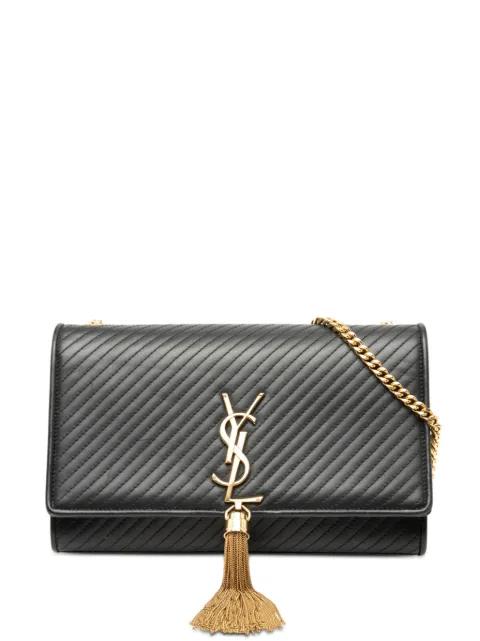 2013-2026 Medium Diagonal Quilted Calfskin Monogram Kate Tassel crossbody bag by SAINT LAURENT 