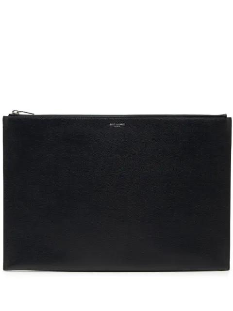 2015 Grain De Poudre Zip Document Holder clutch bag by SAINT LAURENT 