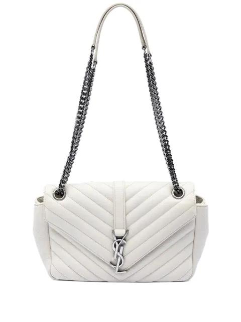 2015 Medium Chevron Calfskin Monogram Envelope Bag shoulder bag by SAINT LAURENT 