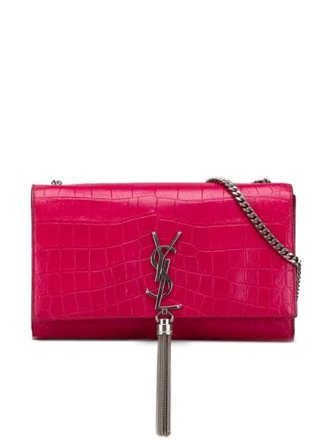 2015 Medium Croc Embossed Leather Kate Tassel crossbody bag by SAINT LAURENT 
