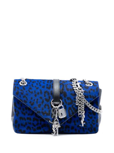 2015 Pony Hair Leopard Print College Bag shoulder bag by SAINT LAURENT 