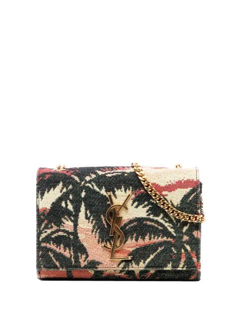 2015 Small Embroidered Canvas Palm Tree Monogram Kate crossbody bag by SAINT LAURENT 