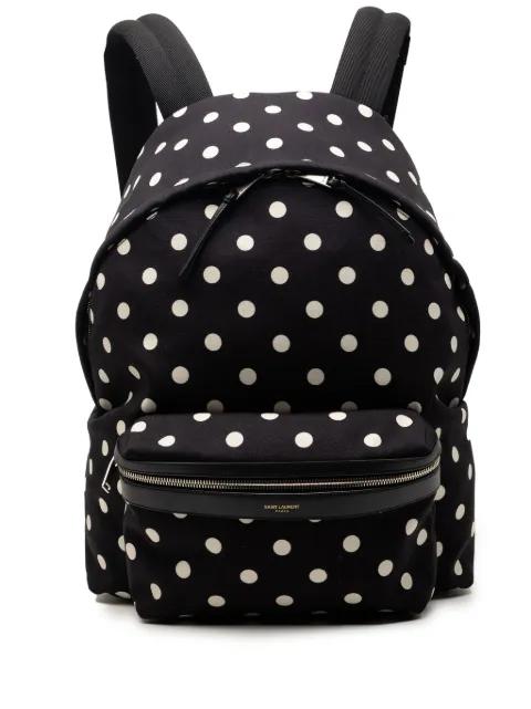 2016 Canvas Polka Dot City backpack by SAINT LAURENT 