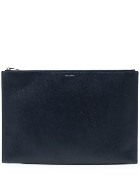 2016 Grain De Poudre Zip Document Holder clutch bag by SAINT LAURENT 