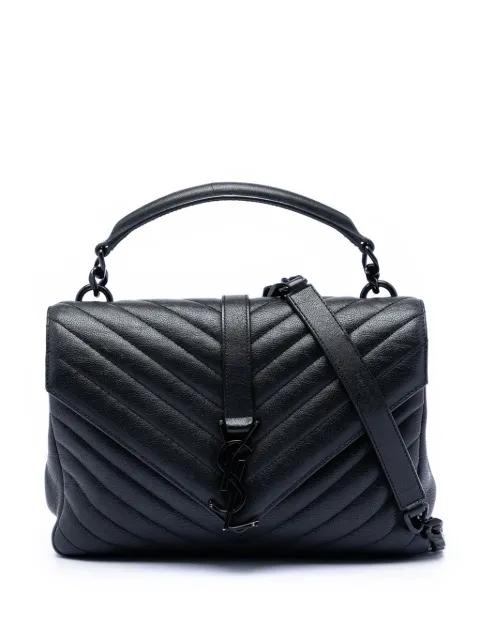 2016 Medium Chevron Sheepskin Monogram College satchel by SAINT LAURENT 