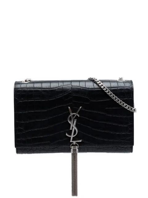 2016 Medium Croc Embossed Leather Kate Tassel crossbody bag by SAINT LAURENT 