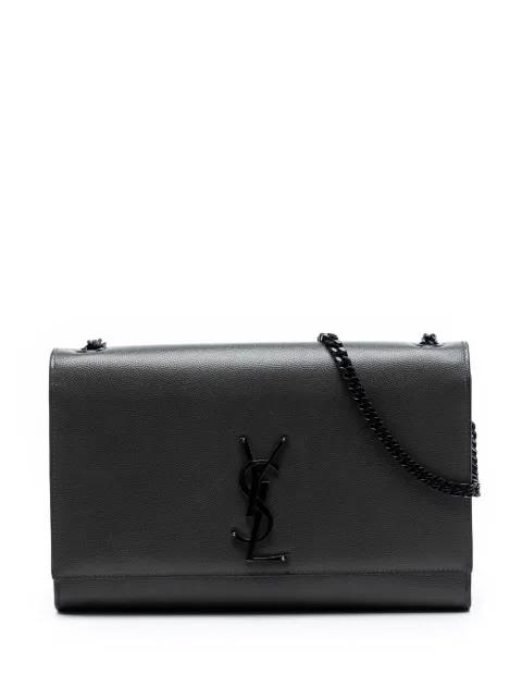2016 Medium Grain De Poudre Monogram Monochrome Kate crossbody bag by SAINT LAURENT 