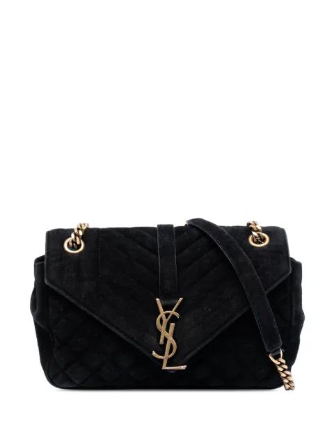 2016 Medium Suede Triquilt Monogram College Bag shoulder bag by SAINT LAURENT 
