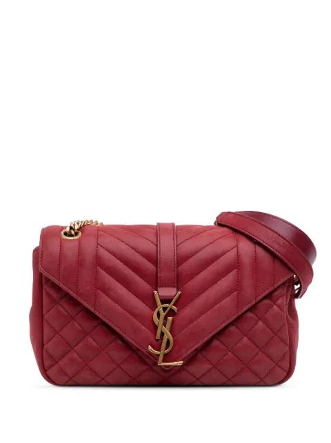2017 Medium Iridescent Calfskin Triquilt Monogram College Bag shoulder bag by SAINT LAURENT 