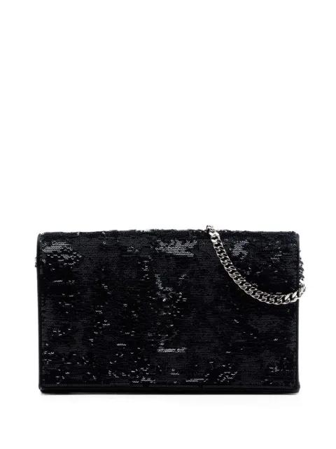 2017 Sequin Monogram Kate Wallet on Chain crossbody bag by SAINT LAURENT 