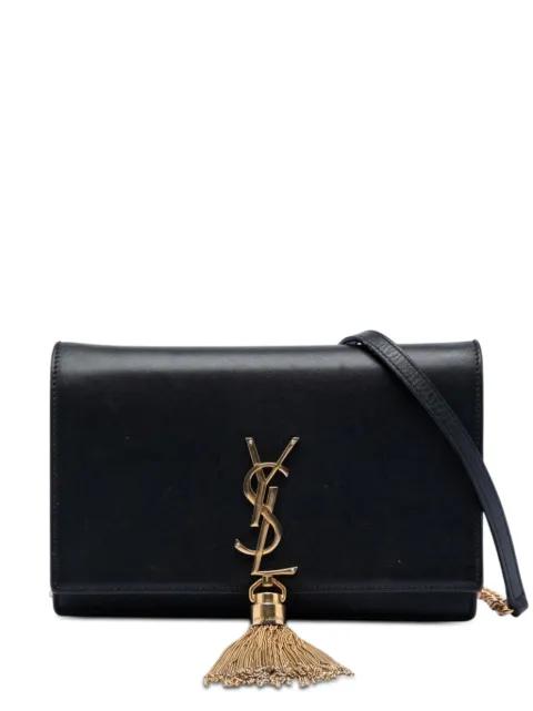 2017 Smooth Calfskin Monogram Kate Tassel Chain Wallet crossbody bag by SAINT LAURENT 