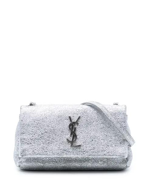 2017 Toy Metallic Crackled Calfskin Monogram West Hollywood crossbody bag by SAINT LAURENT 
