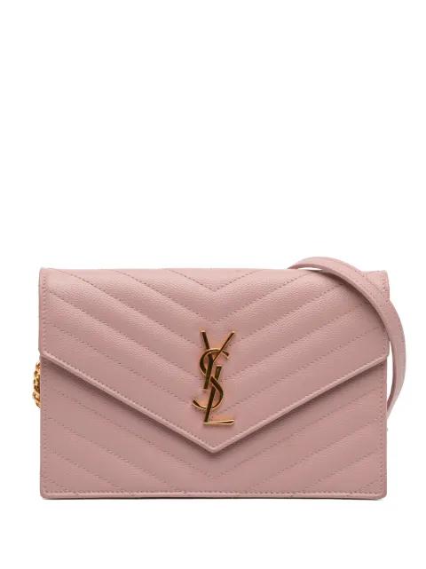 2018 Grain De Poudre Cassandre Envelope Chain Wallet crossbody bag by SAINT LAURENT 