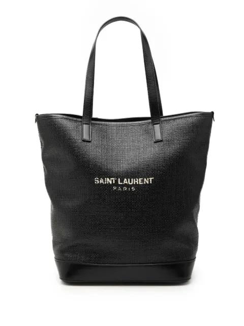 2018 Raffia Teddy Shopping tote bag by SAINT LAURENT 