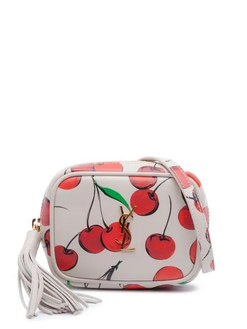 2020 Baby Calfskin Monogram Cherry Printed Lou Camera Bag crossbody bag by SAINT LAURENT 