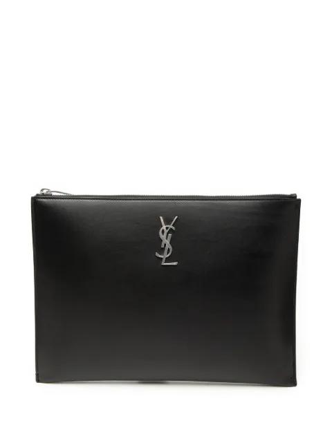 2020 Leather Monogram Ipad Case clutch bag by SAINT LAURENT 