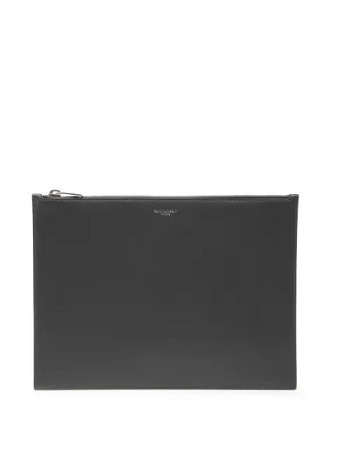 2020 Leather Zip clutch bag by SAINT LAURENT 