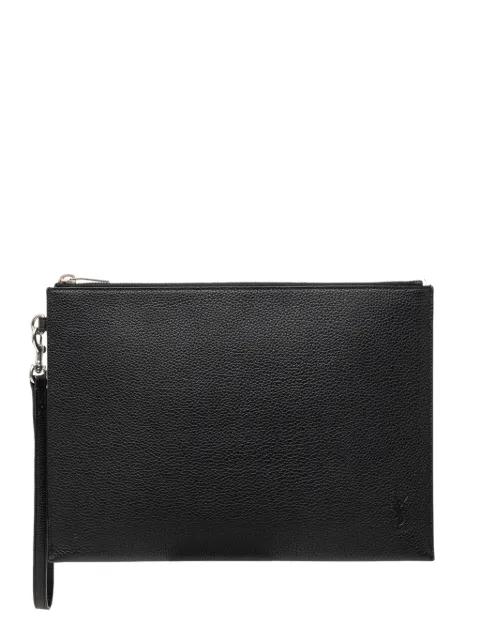 2021 Grained Calfskin Monogram clutch bag by SAINT LAURENT 