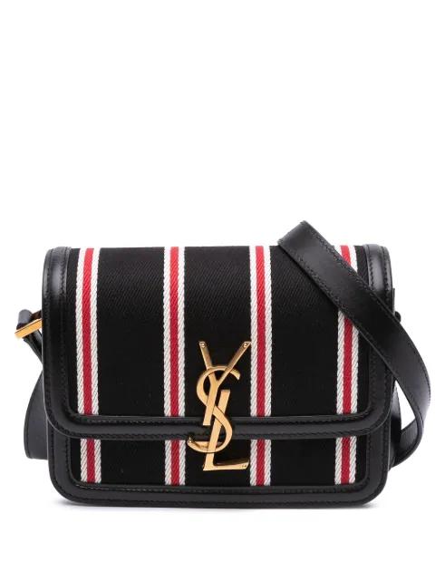 2021 Small Canvas Striped Solferino Satchel In Box crossbody bag by SAINT LAURENT 