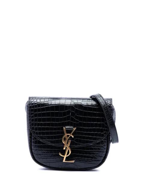 2021 Small Croc Embossed Monogram Kaia crossbody bag by SAINT LAURENT 