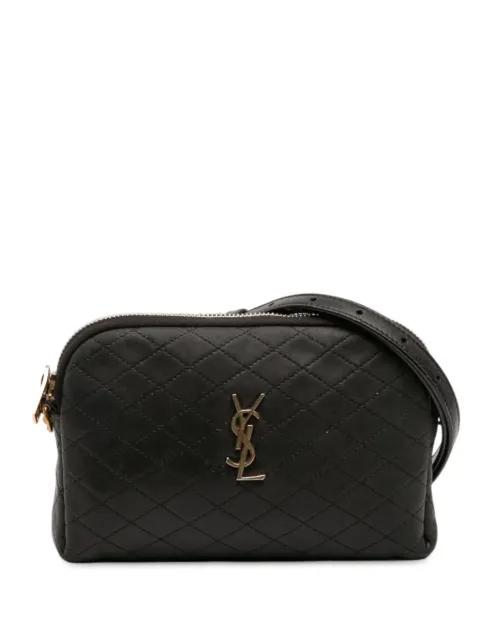 2022 Mini Quilted Lambskin Gaby Zippered Pouch crossbody bag by SAINT LAURENT 