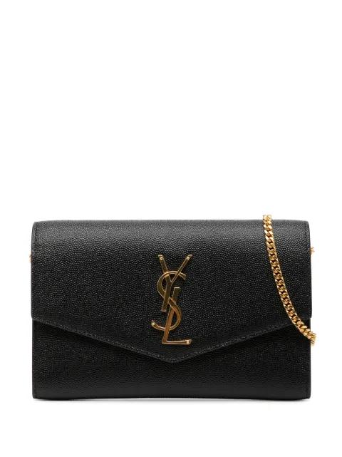 2023 Grain De Poudre Uptown Chain Wallet crossbody bag by SAINT LAURENT 