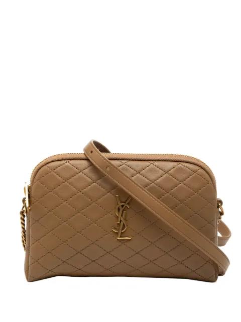2023 Mini Quilted Lambskin Gaby Zippered Pouch crossbody bag by SAINT LAURENT 