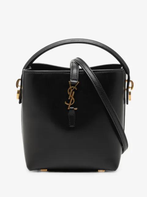 2023 Mini Shiny Calfskin Le 37 Bucket Bag satchel by SAINT LAURENT 