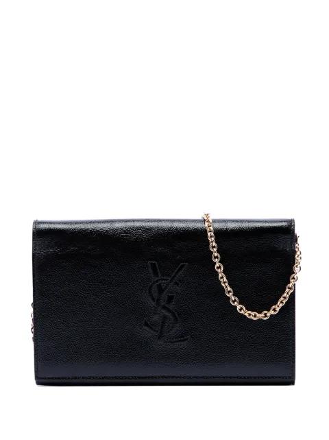 20th Century Crinkled Calfskin Belle de Jour Chain Clutch shoulder bag by SAINT LAURENT 