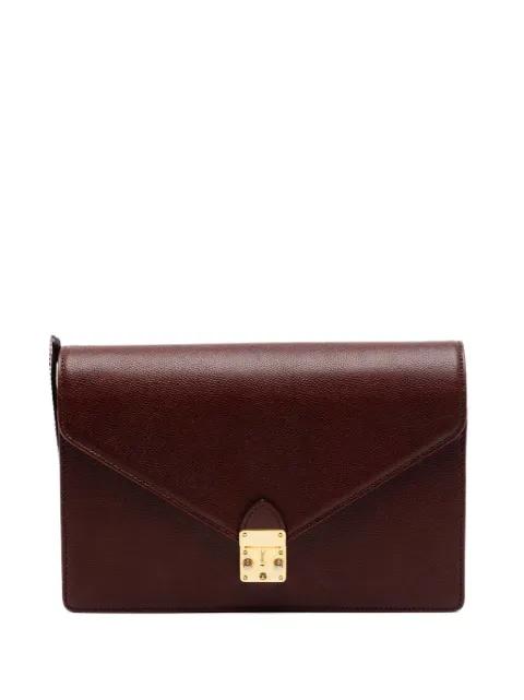 20th Century Grained Calfskin Flap clutch bag by SAINT LAURENT 