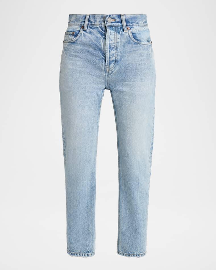 90's High-Rise Cropped Slim Jeans by SAINT LAURENT