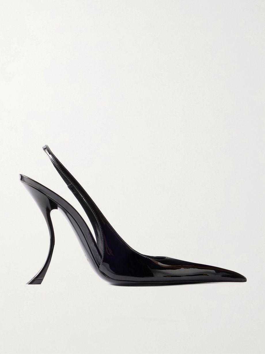 Apolline patent-leather slingback pumps by SAINT LAURENT