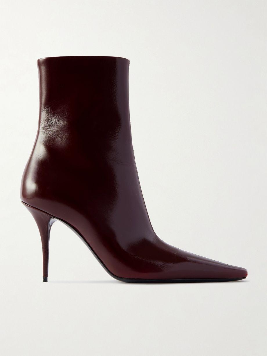 Ashley polished-leather ankle boots by SAINT LAURENT