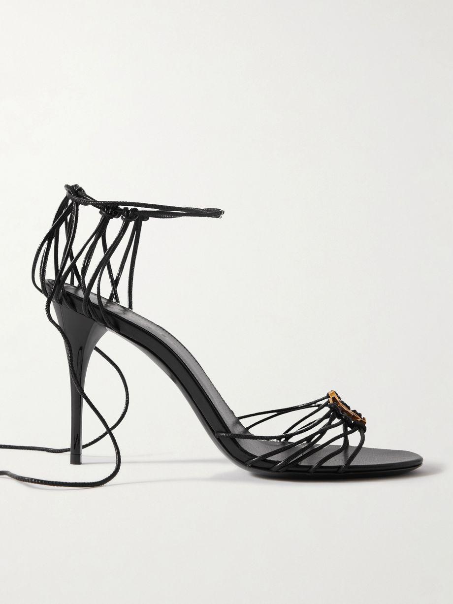 Babylone embellished knotted leather sandals by SAINT LAURENT