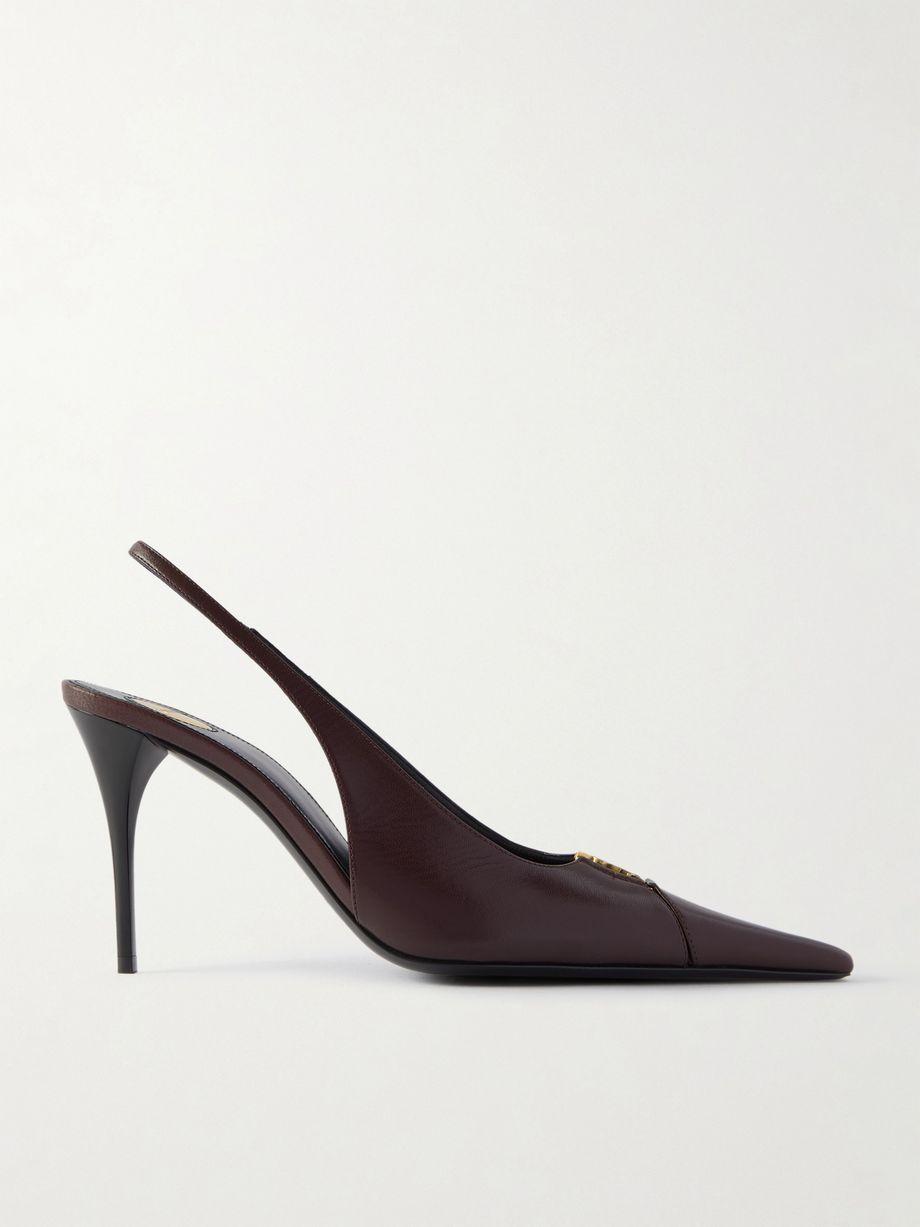 Babylone leather slingback pumps by SAINT LAURENT