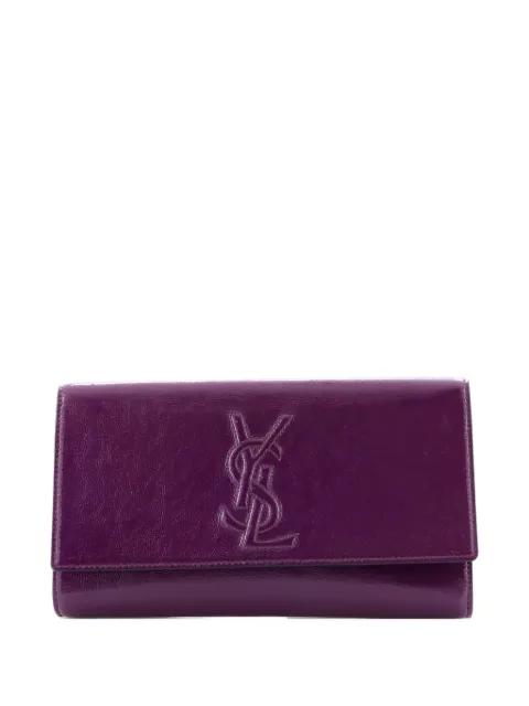 Belle de Jour Leather Large clutch bag by SAINT LAURENT 