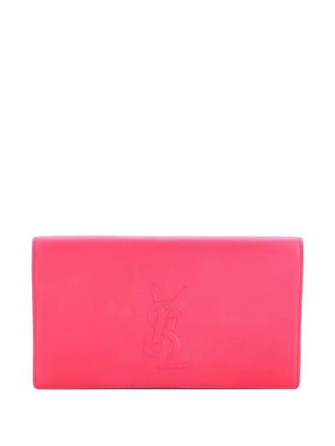 Belle de Jour Leather Large clutch bag by SAINT LAURENT 