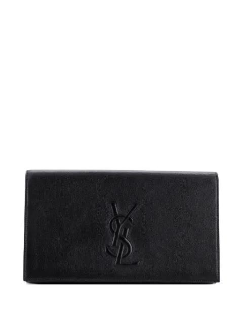Belle de Jour Leather Large clutch bag by SAINT LAURENT 