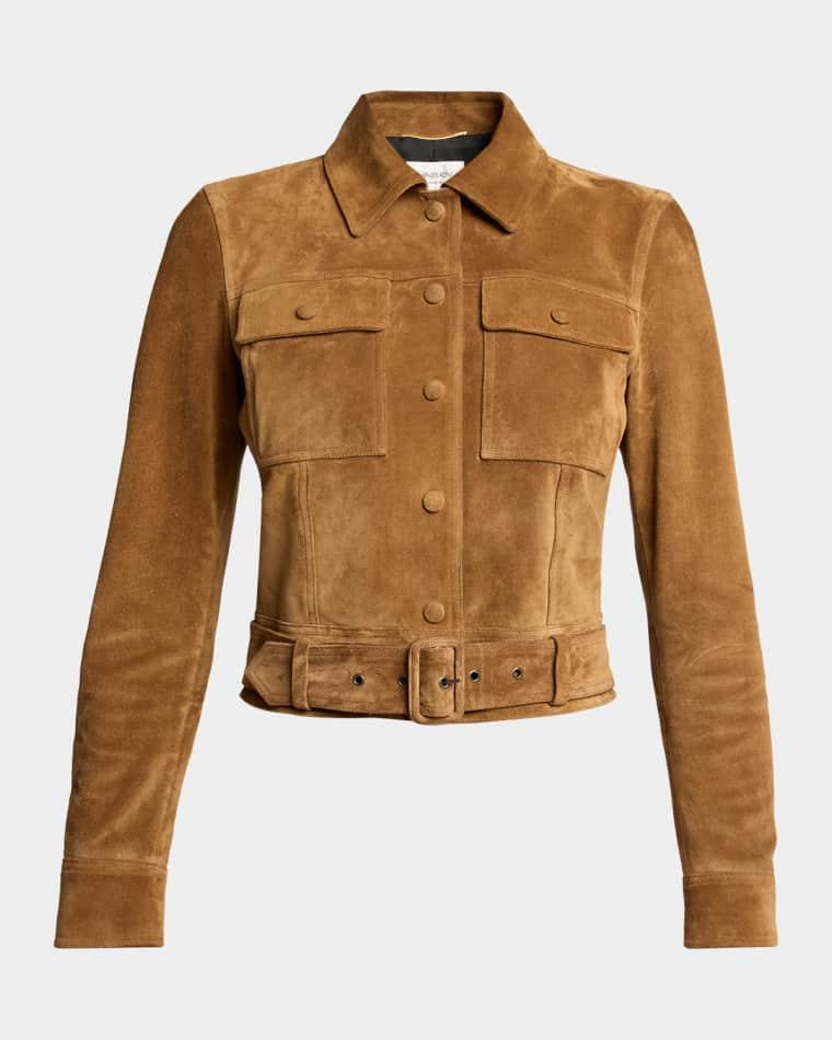 Belted Suede Jacket by SAINT LAURENT