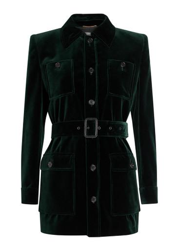 Belted velvet jacket by SAINT LAURENT