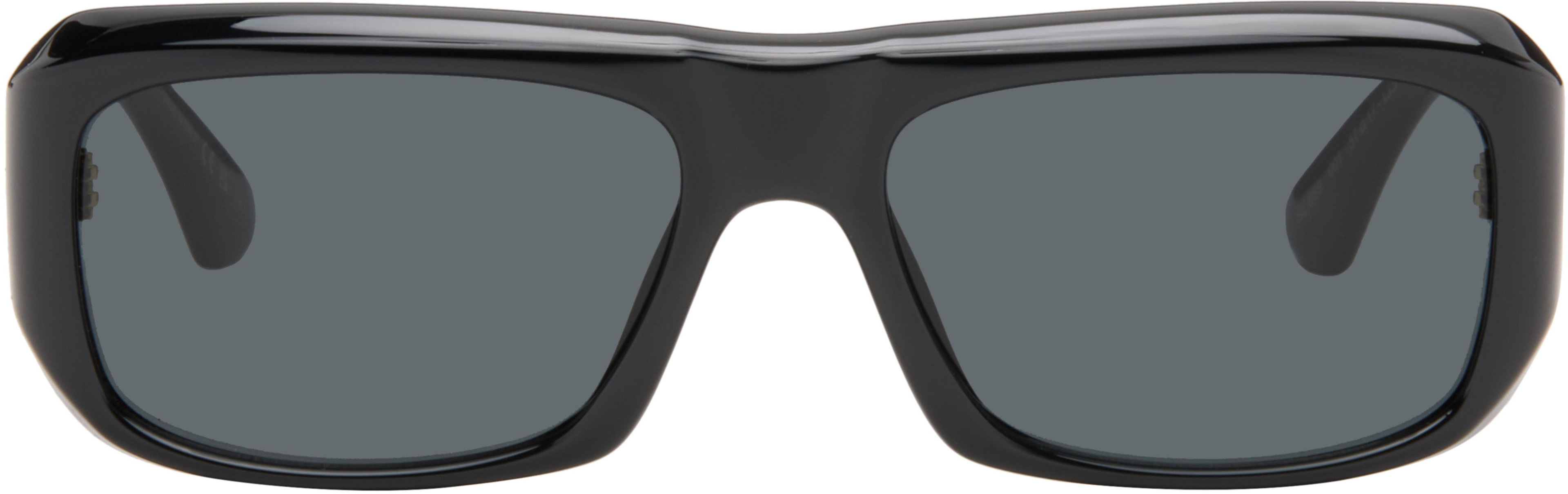 Black SL 869 Logo Sunglasses by SAINT LAURENT