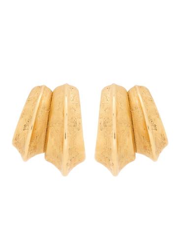 Bo Pointes Arrondies sculpted gold-tone earrings by SAINT LAURENT