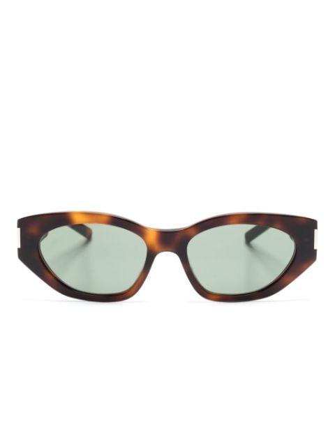 Bold Geo oval-frame sunglasses by SAINT LAURENT