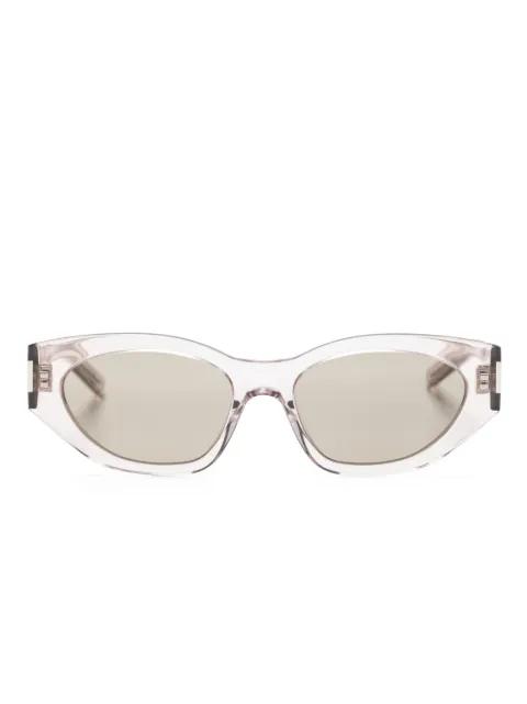 Bold Geo oval-frame sunglasses by SAINT LAURENT