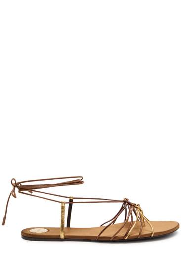 Bridget strappy satin sandals by SAINT LAURENT