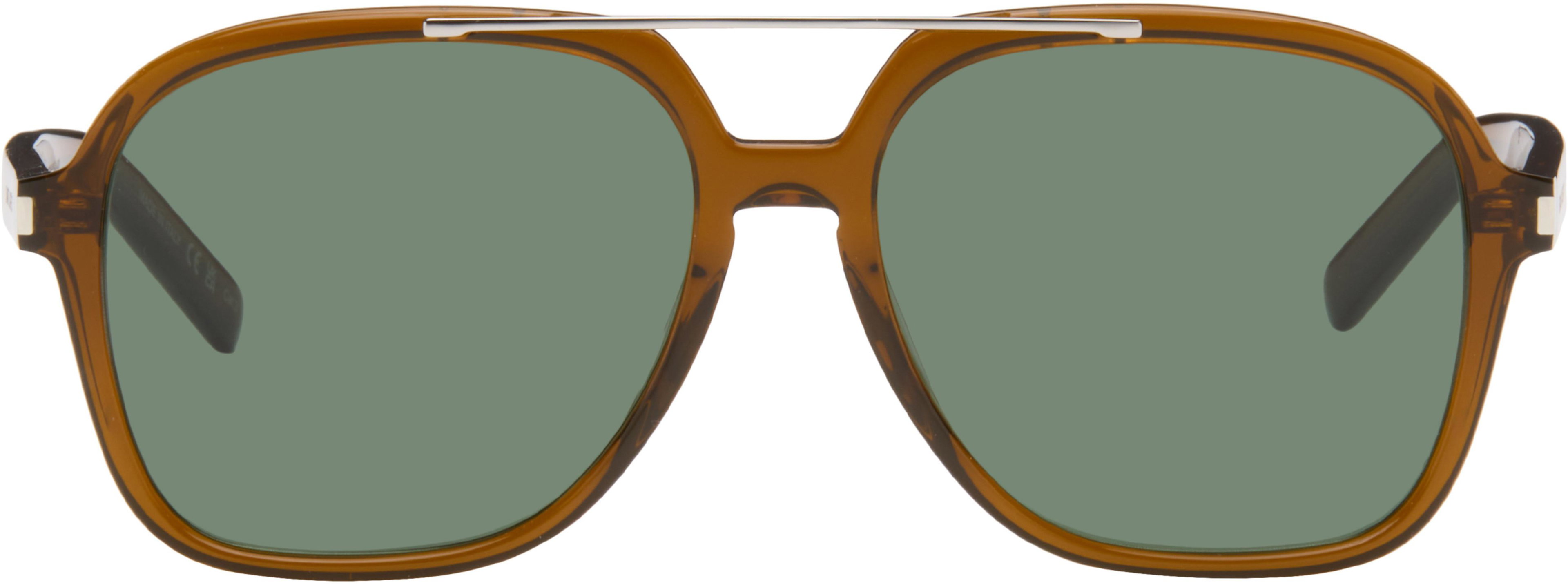 Brown SL 545 Sunglasses by SAINT LAURENT