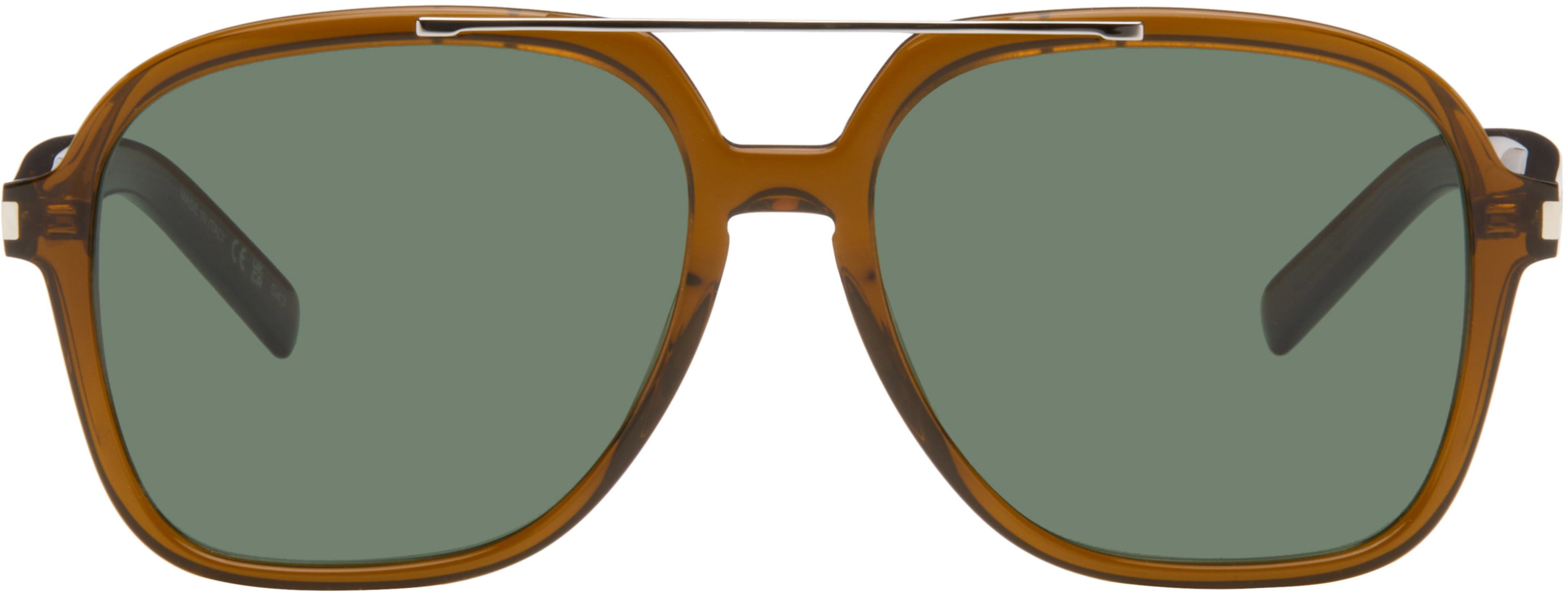 Brown SL 545 Sunglasses by SAINT LAURENT