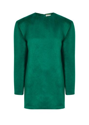 Brushed silk mini dress by SAINT LAURENT